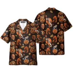 Halloween Character Film Halloween Tropical Hawaiian Shirt