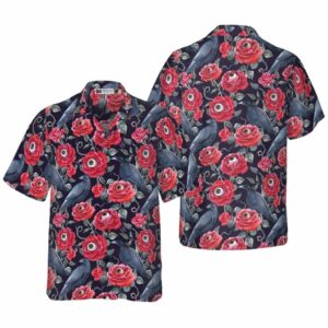 Halloween Darkness Floral Flower Hawaiian Shirt