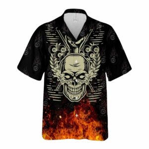 Halloween Fashion Skull Guns Hawaiian Shirt
