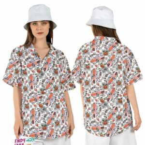 Halloween Skeleton Mean Girls Get In Loser Spooky Hawaiian Shirt