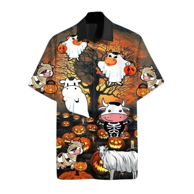 Halloween special cow hawaiian shirt 1