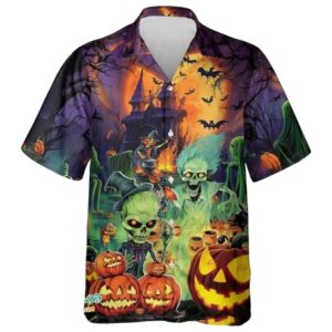 Halloween Themed Funny Hawaiian Shirt