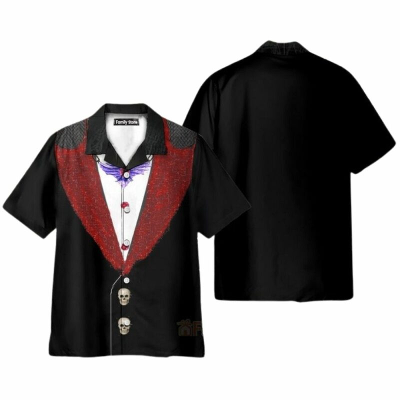 Halloween vampire chest hawaiian shirt 1