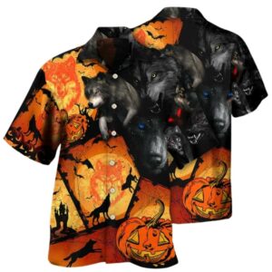 Halloween Wolf Pumpkin Scary Hawaiian Shirt