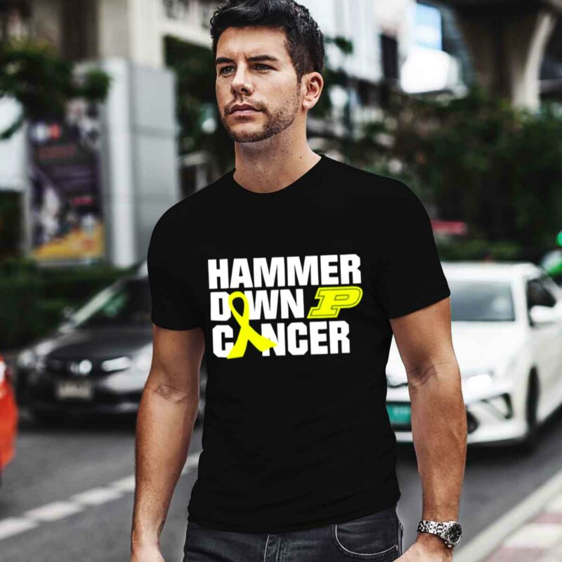 Hammer Down Cancer Purdue 0 T Shirt