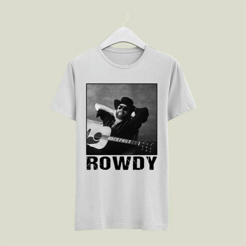 Hank Williams Jr Rowdy White 4 T Shirt