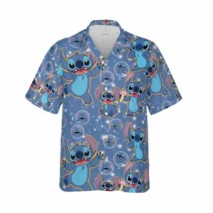 Happy Stitch Bubble Lilo And Stitch Ohana Means Family Hawaiian Shirt