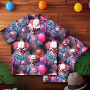Haunted Circus Clown Hawaiian Shirt