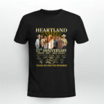 Heartland 15Th Anniversary 2007 2022 Thank You for the Memories Signatures 2 T Shirt