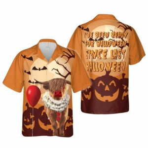 Highland Cattle Halloween Ready Hawaiian Shirt