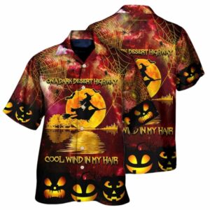 Hippie Halloween On A Dark Desert Highway Cool Wind Hawaiian Shirt