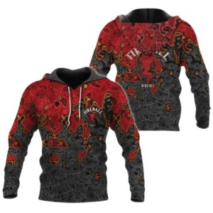 Holographic Colorful Fireball All Over Print Hoodie