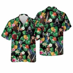 Horror Movie Characters Pineapple Tropical Hawaiian Shirt