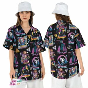 Horror Movie Characters Scream Myers Fans Halloween Hawaiian Shirt