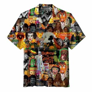 Horror Scary Halloween Carving Party Hawaiian Shirt