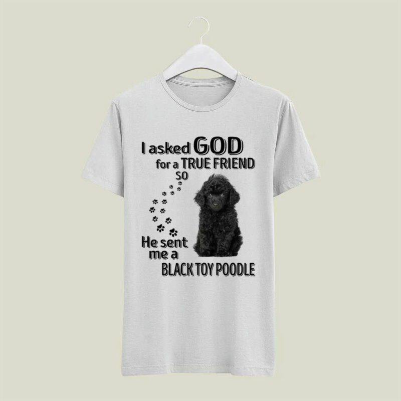 I Asked God For A True Friend So He Sent Me A Toy Poodle 4 T Shirt