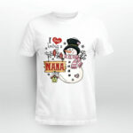 I Love Being A Nana Snowman Funny Family Christmas 4 T Shirt