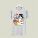 I Love Being A Nana Snowman Funny Family Christmas 5 T Shirt