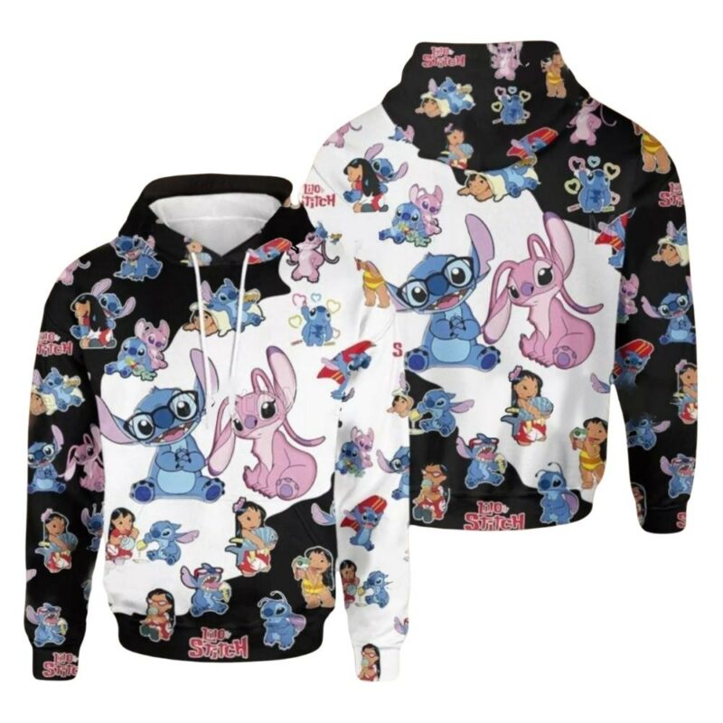 I am a big fan of stitch and angel lilo stitch 3d hoodie 1