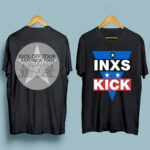 INXS Kick Off America Tour 1988 Star Band Rock Concert front 4 T Shirt