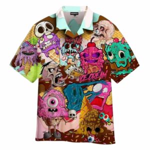 Ice Cream Zombie Halloween Hawaiian Shirt