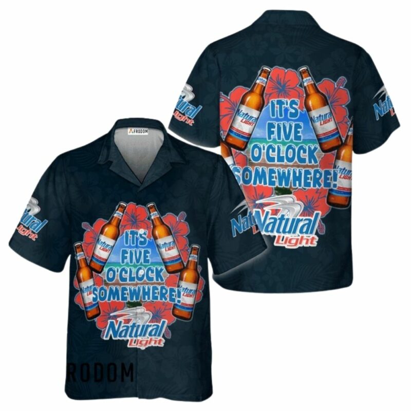 Its five oclock somewhere natural light hawaiian shirt 1