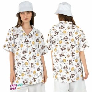 Jack Skellington And Zero Dog Halloween Nightmare Pumpkin Hawaiian Shirt