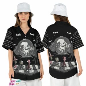 Jack Skellington Babies Abbey Road Halloween Disney Hawaiian Shirt