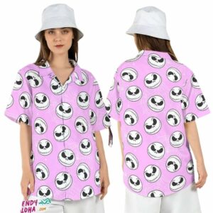 Jack Skellington Face Nightmare Xmas Pumpkin King Hawaiian Shirt