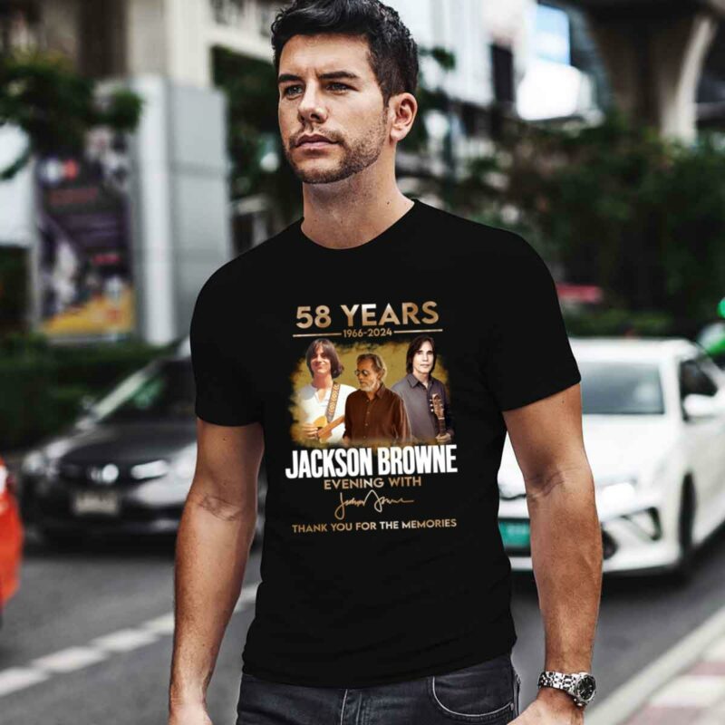 Jackson Browne 58 Years 4 T Shirt