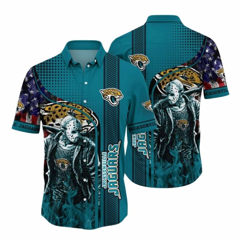 Jacksonville jason voorhees flag american hawaiian shirt 1