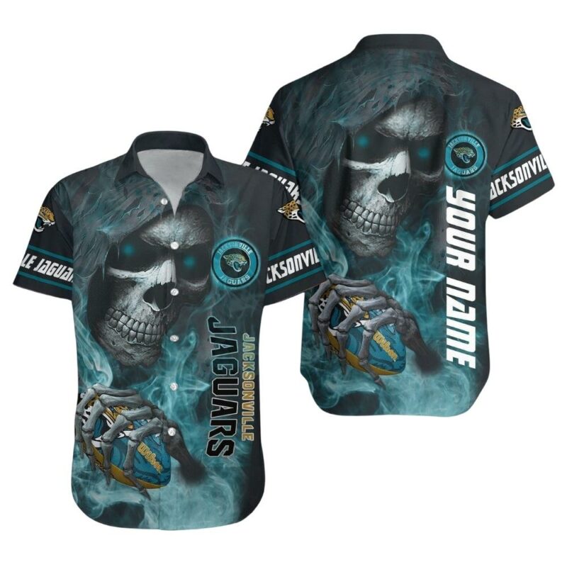 Jacksonville skull death halloween hawaiian shirt 1