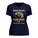 James Taylor 60th Anniversary 1966 2026 Signatures Thank You For The Memories 9 Womens V Neck.jpg