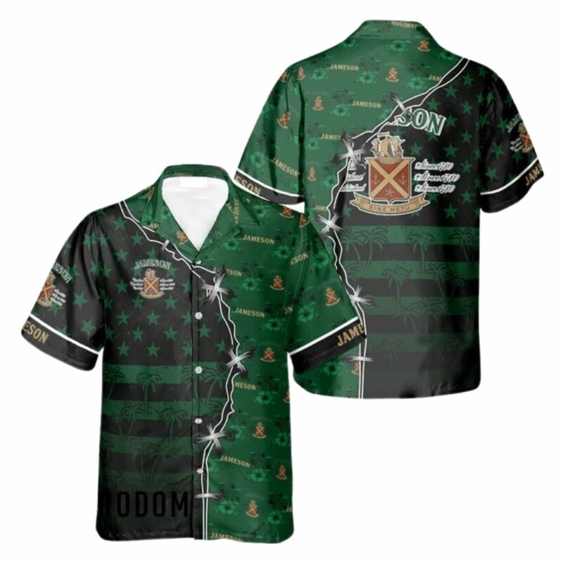 Jameson Whiskey Tropical Split Hawaiian Shirt 1