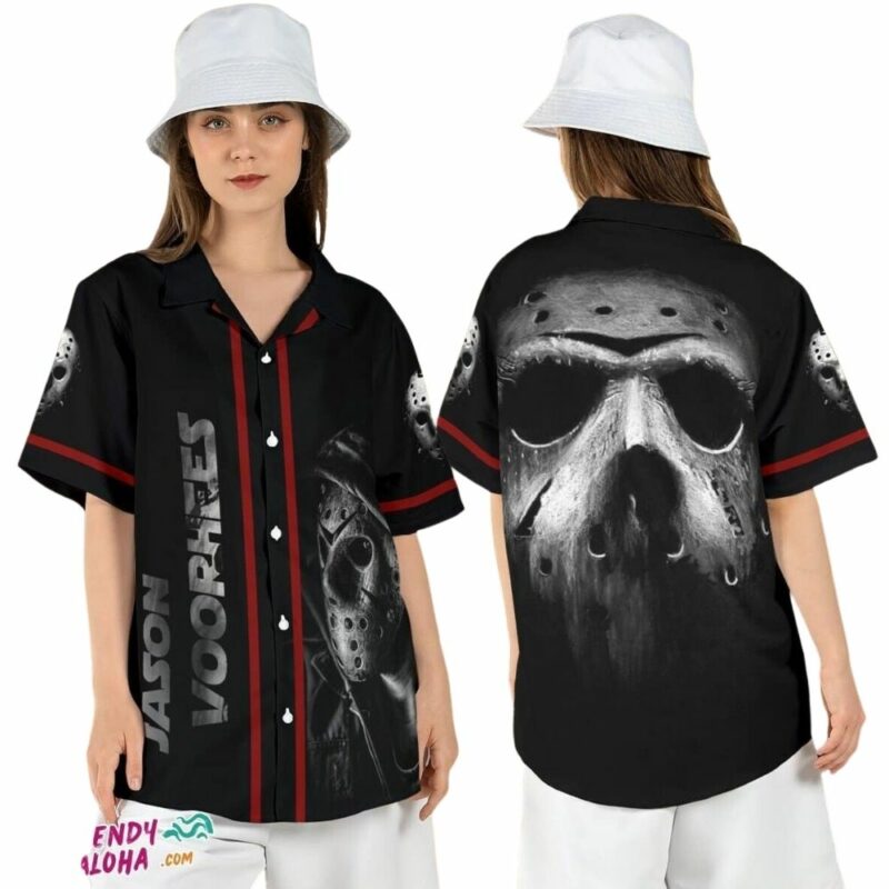 Jason voorhees friday hawaiian shirt 13th horror halloween character hawaiian shirt 1