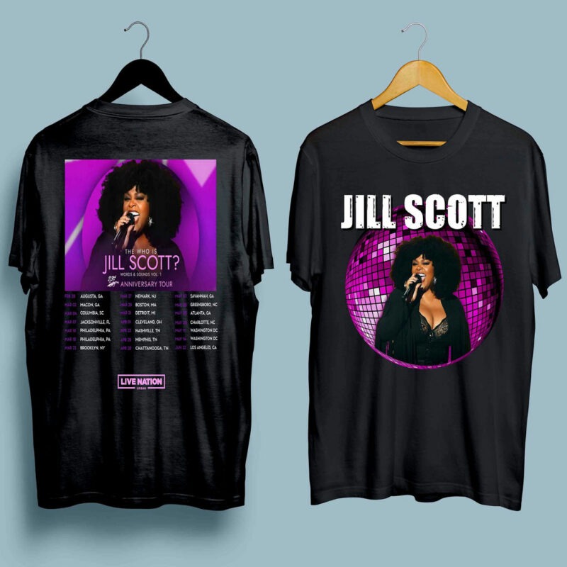 Jill Scott Who Is Jill Scott Tour 2023 Front 4 T Shirt