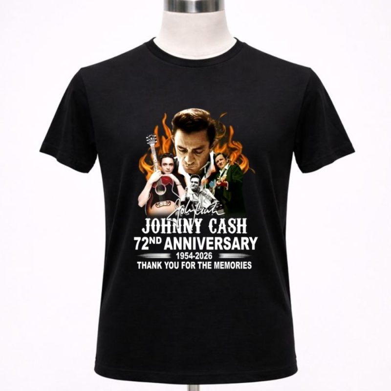 Johnny Cash 72nd Anniversary 1954 2026 Thank You For The Memories Signature 1 T Shirt 4