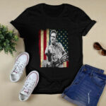 Johnny Cash Flippin Finger With Flag American 2 T Shirt