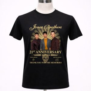 Jonas Brothers 21 anniversary 2005 2026 thank you for the memories signatures 1 T Shirt.jpg