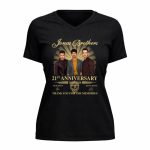 Jonas Brothers 21 anniversary 2005 2026 thank you for the memories signatures 5 Womens V Neck.jpg