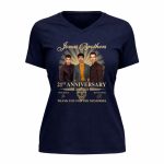 Jonas Brothers 21 anniversary 2005 2026 thank you for the memories signatures 9 Womens V Neck.jpg