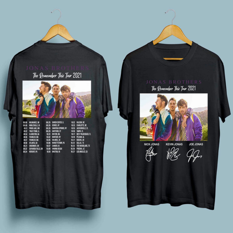 Jonas Brothers The Remember This Tour 2021 Front 4 T Shirt