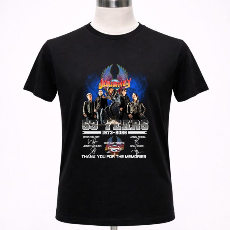 Journey 53rd Anniversary 1973 2026 Thank You For The Memories 1 T Shirt.jpg