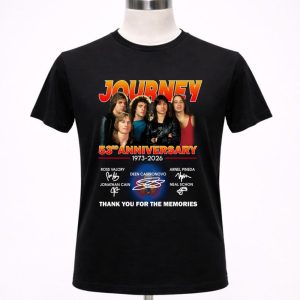 Journey 53rd Anniversary 1973 2026 Thank You For The Memories Signature 1 T Shirt.jpg