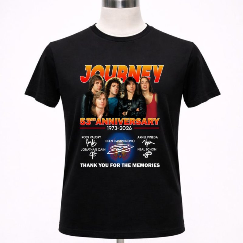 Journey 53rd Anniversary 1973 2026 Thank You For The Memories Signature 1 T Shirt.jpg