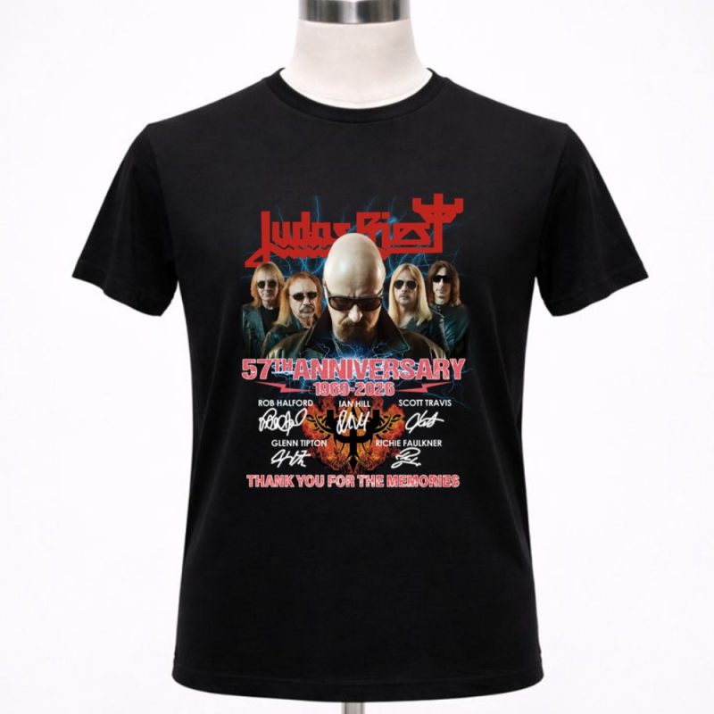 Judas Priest 57th Anniversary 1969 2026 Thank You For The Memories 1 T Shirt.jpg