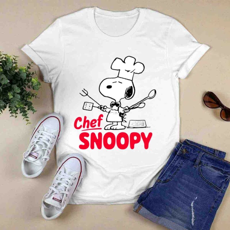 Juniors Peanuts Chef Snoopy 0 T Shirt