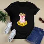 Just A Girl Who Love Pig And Sunflower 3 T Shirt