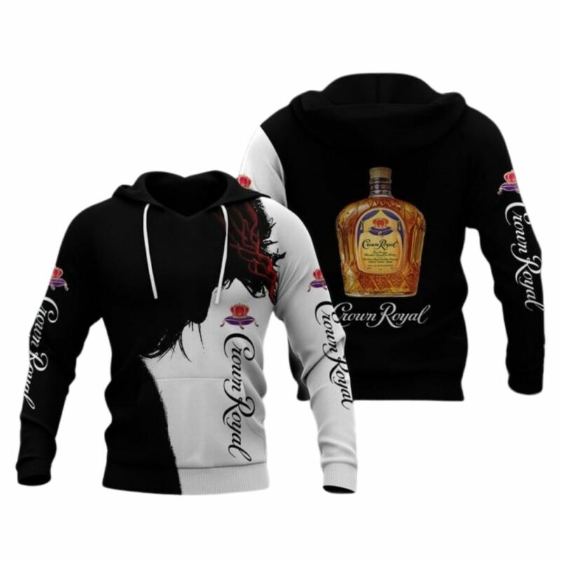 Jusus With Crown Royal All Over Print Hoodie