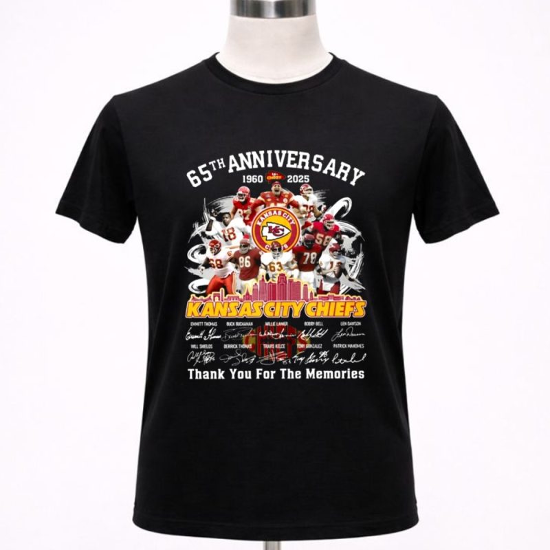 Kansas City Chiefs 65th Anniversary 2025 Signature Thank You For The Memories 1 T Shirt.jpg